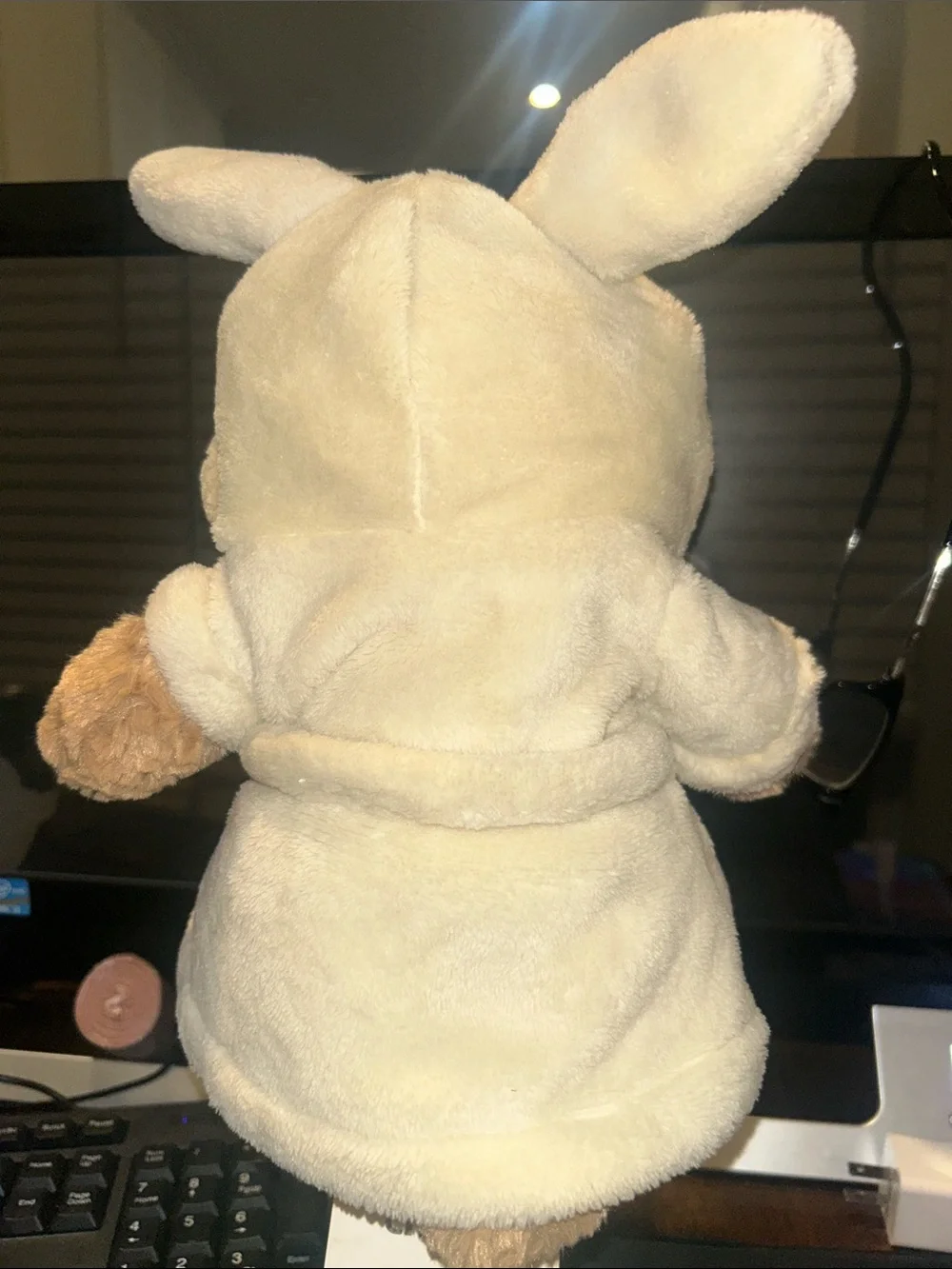 Jellycat Tan Bear in Cream Robe Plush